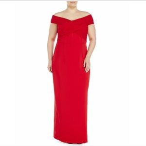 Marina Rinaldi bare shoulder gown (color red)
